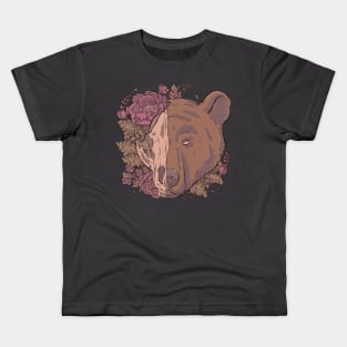 Autumn Bear Skull Kids T-Shirt